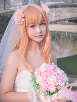 《刀剑神域》亚丝娜花嫁COSPLAY_★ 刀剑神域 ★ 婚纱ver (19)