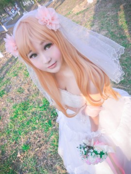 《刀剑神域》亚丝娜花嫁COSPLAY_★ 刀剑神域 ★ 婚纱ver (20)