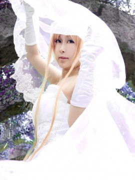 《刀剑神域》亚丝娜花嫁COSPLAY_★ 刀剑神域 ★ 婚纱ver (35)