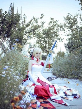 《Fate Grand Order》月刊特典saber  C O S P L A Y_Saber 仙鹤花嫁 cos (6)