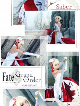 《Fate Grand Order》月刊特典saber  C O S P L A Y_冬日的仙鹤saber (2)