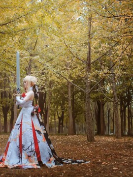 《Fate Grand Order》月刊特典saber  C O S P L A Y_COS 仙鹤—阿尔托莉雅·潘德拉贡 (8)