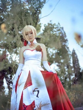 《Fate Grand Order》月刊特典saber  C O S P L A Y_Saber 仙鹤花嫁 cos (2)