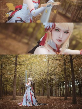 《Fate Grand Order》月刊特典saber  C O S P L A Y_COS 仙鹤—阿尔托莉雅·潘德拉贡 (2)