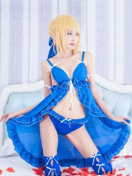 《Fate Extella》 阿尔托莉雅X尼禄睡服特典 C O S P L A Y_saber 尼禄 睡衣cos 阿尔托利亚 (23)