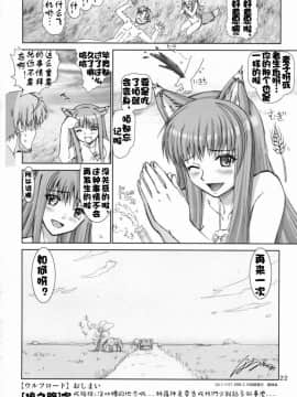 [绯色汉化组] (サンクリ38) [雷神会 (はるきゲにあ)] ウルフロード (狼と香辛料)_21_21